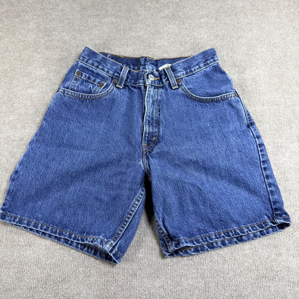Vintage‎ Levis 511 Kids Denim Shorts Size 7 JR Made in USA Y2K Blue Medium Wash